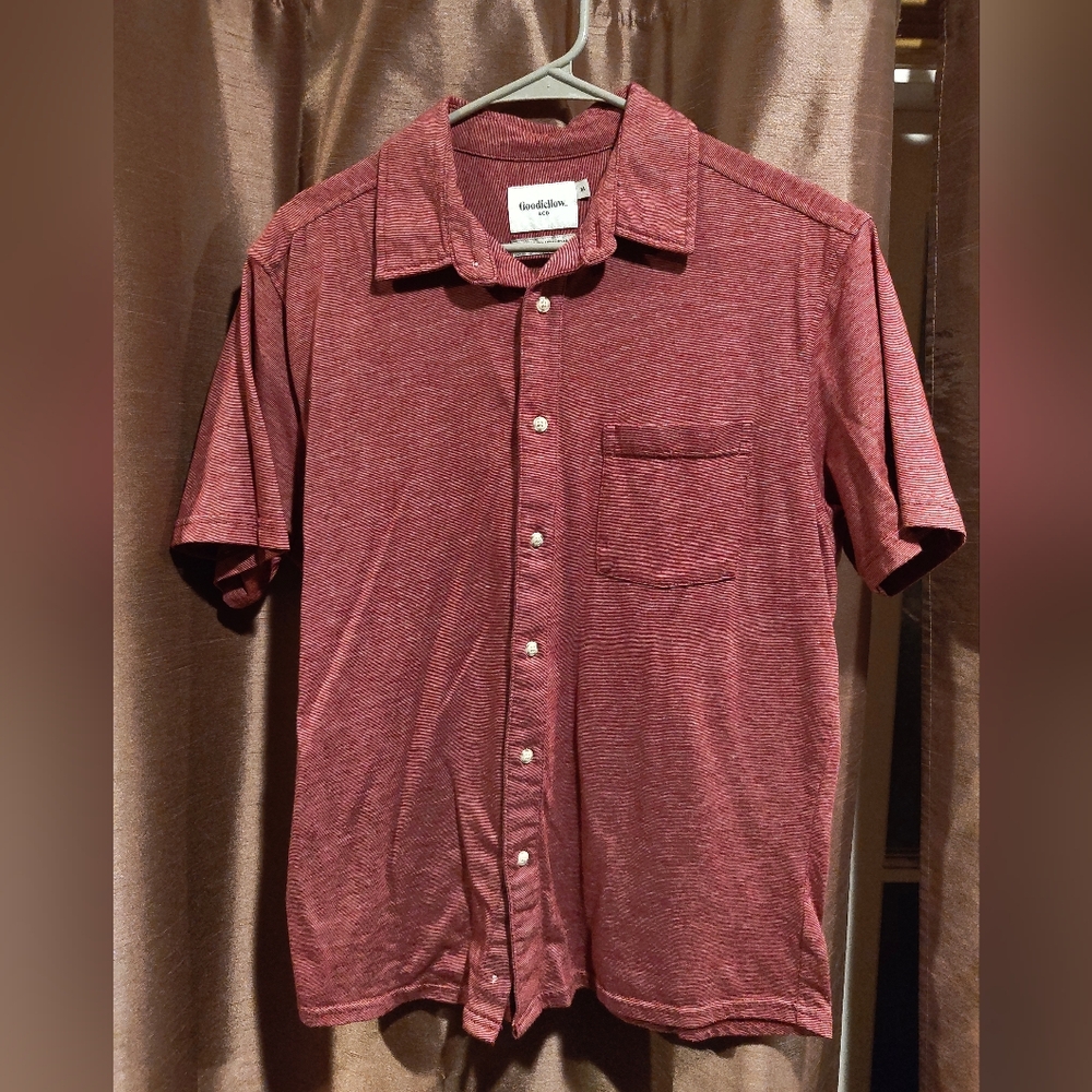Goodfellow & Co Men's Red Button up Shirt Medium